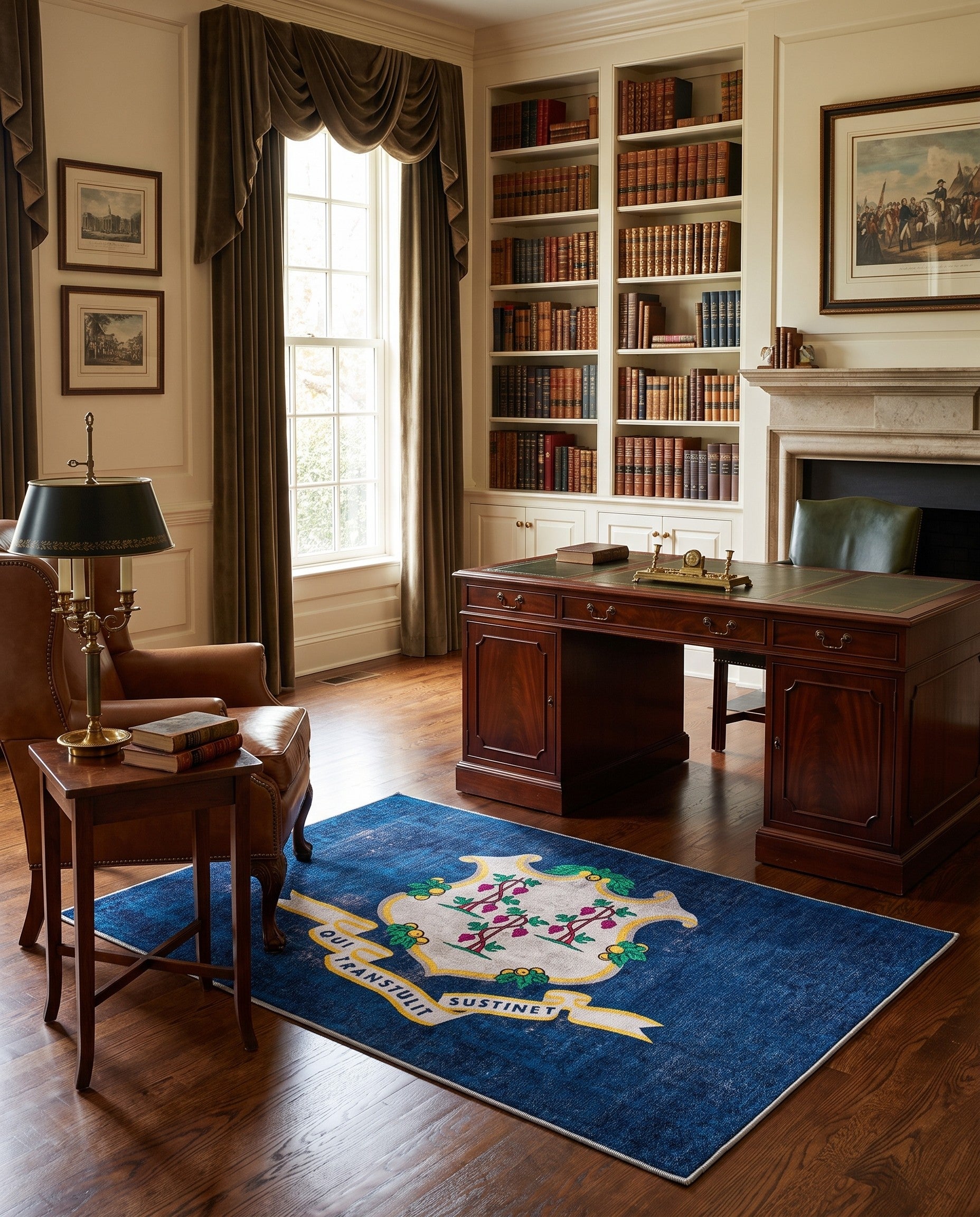 3' 3 x 5' 3 Connecticut The Flag Collection Rug