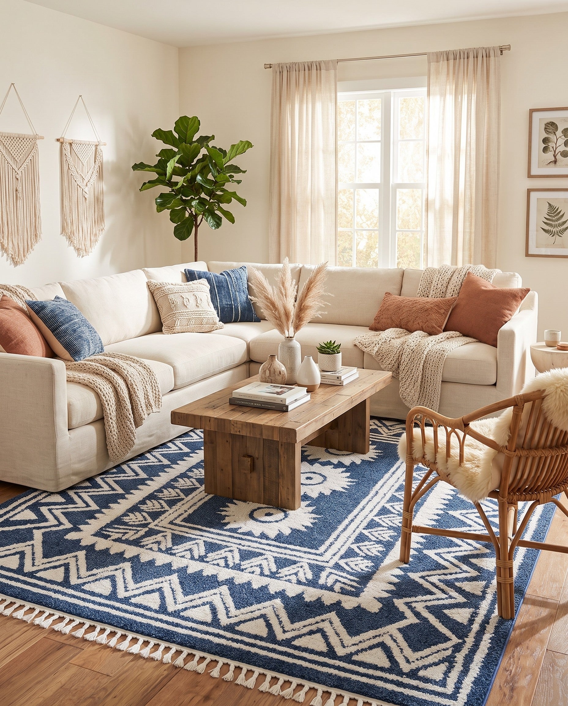 Blue Boho Rug