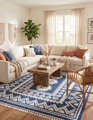 Blue Boho Rug