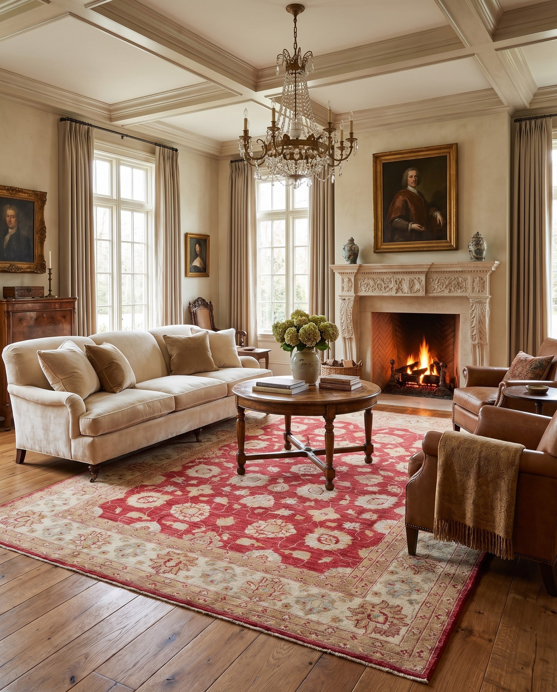 6' 9 x 9' 2 Hand Knotted Ziegler Rug