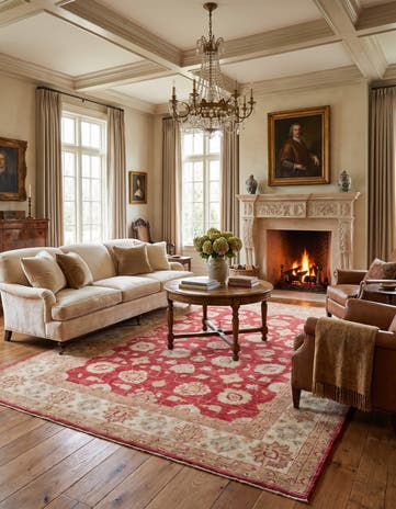 6' 9 x 9' 2 Hand Knotted Ziegler Rug
