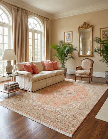 5' 1 x 6' 7 Hand Knotted Tabriz Persian Rug