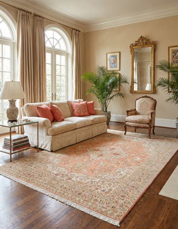 5' 1 x 6' 7 Hand Knotted Tabriz Persian Rug