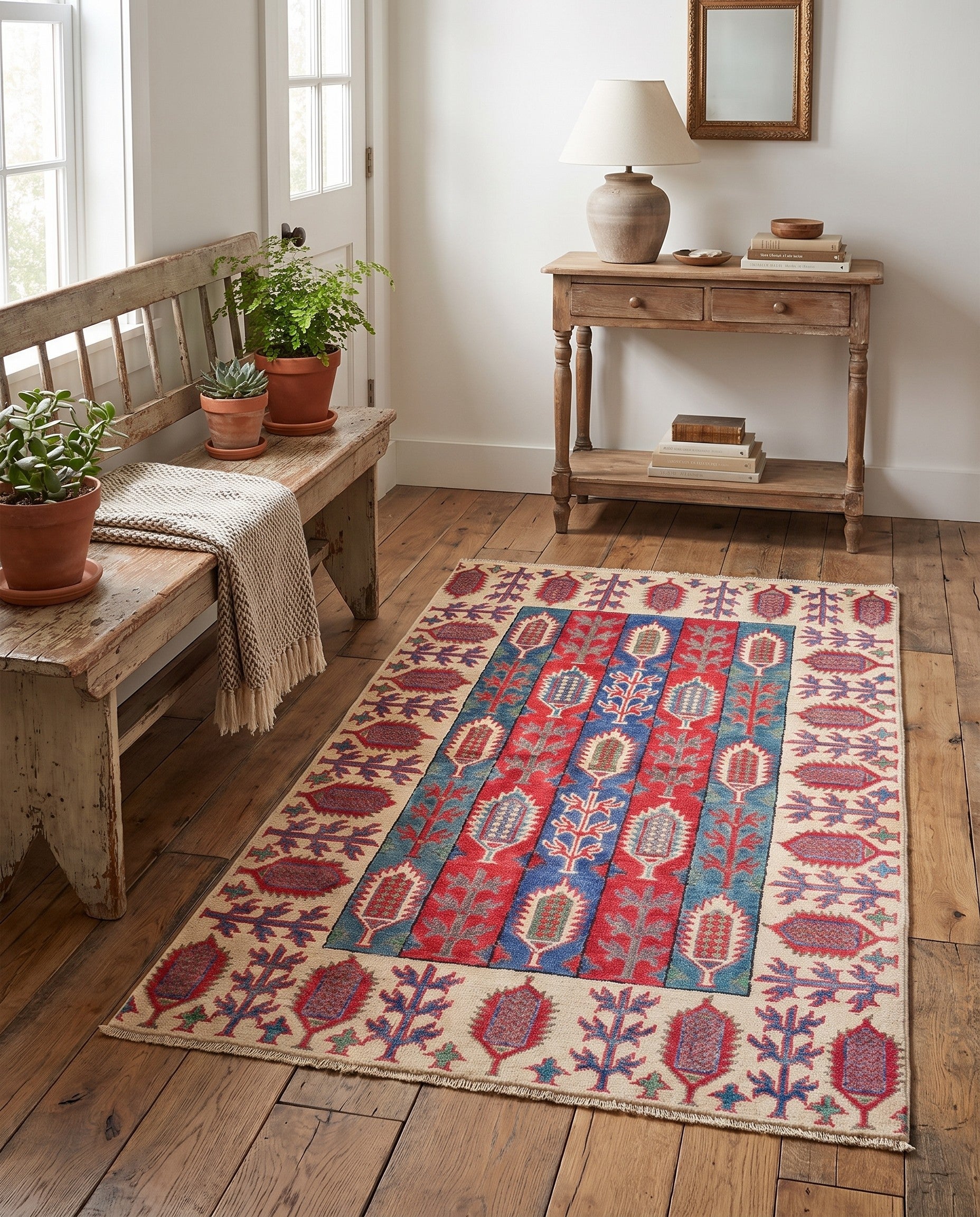 3' 2 x 5' Hand Knotted Kazak Rug