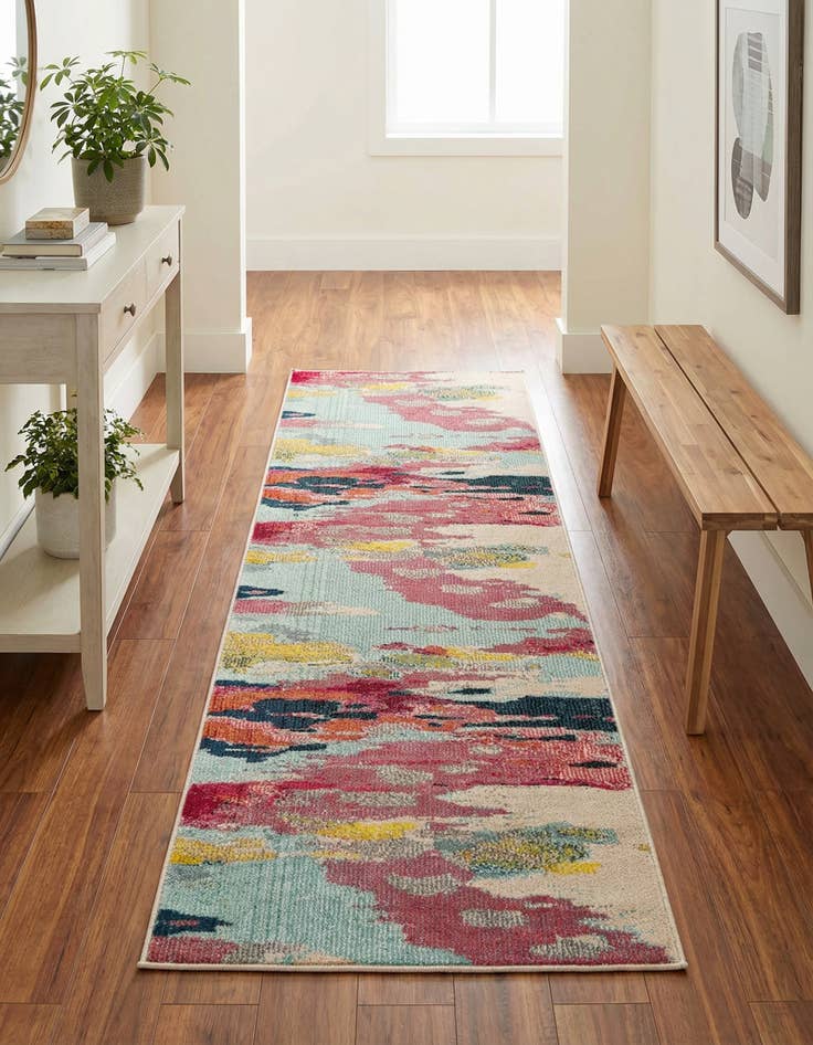 Detail image of 2' 2 x 6' 9 Washable Hyacinth Runner Rug