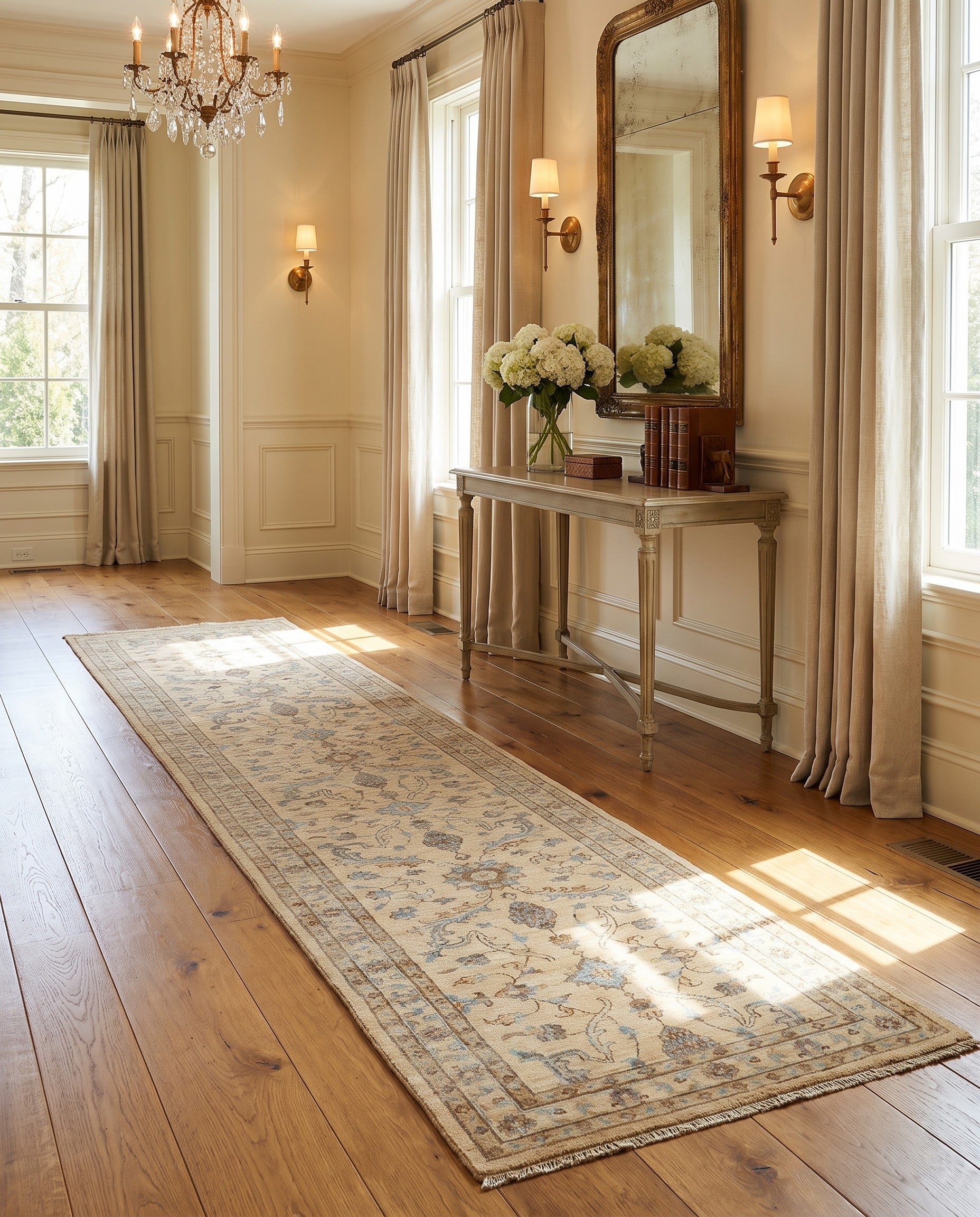 2' 7 x 12' 11 Hand Knotted Ziegler Runner Rug