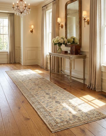 2' 7 x 12' 11 Hand Knotted Ziegler Runner Rug