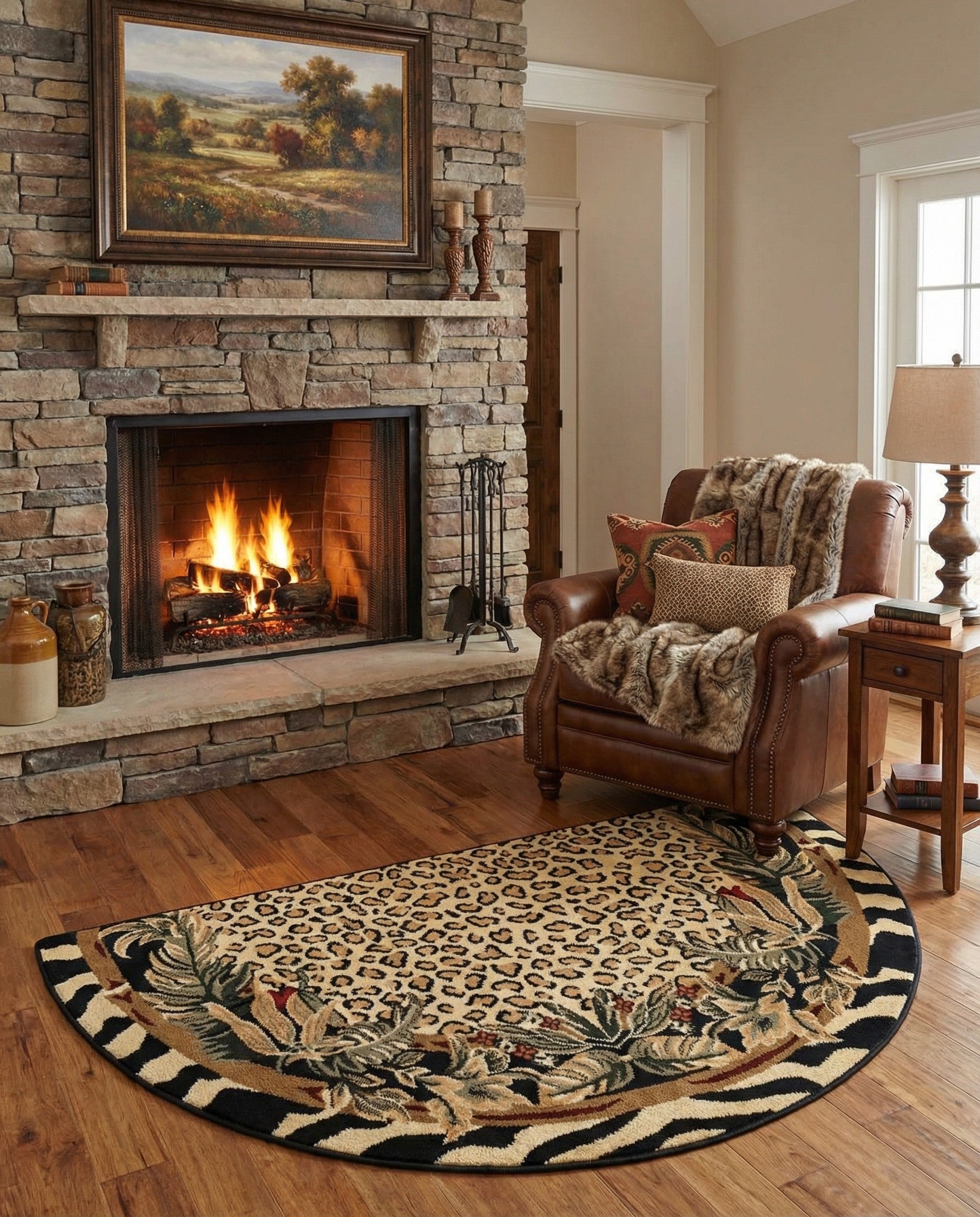 3' x 6' Safari Hearth Rug