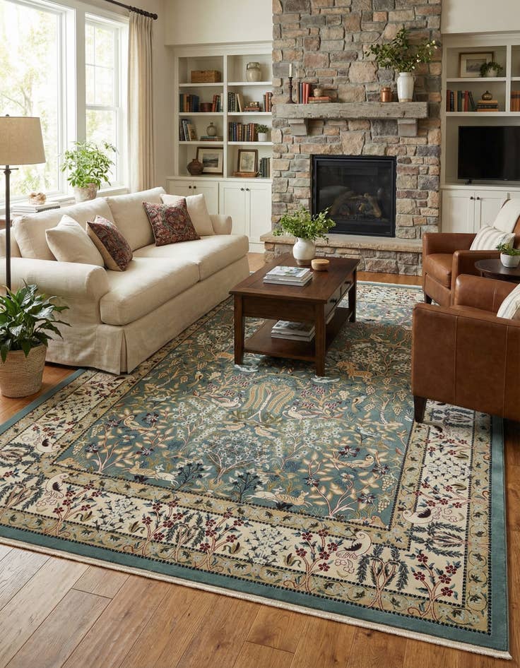 Detail image of  9' x 12' Nain Design Rug