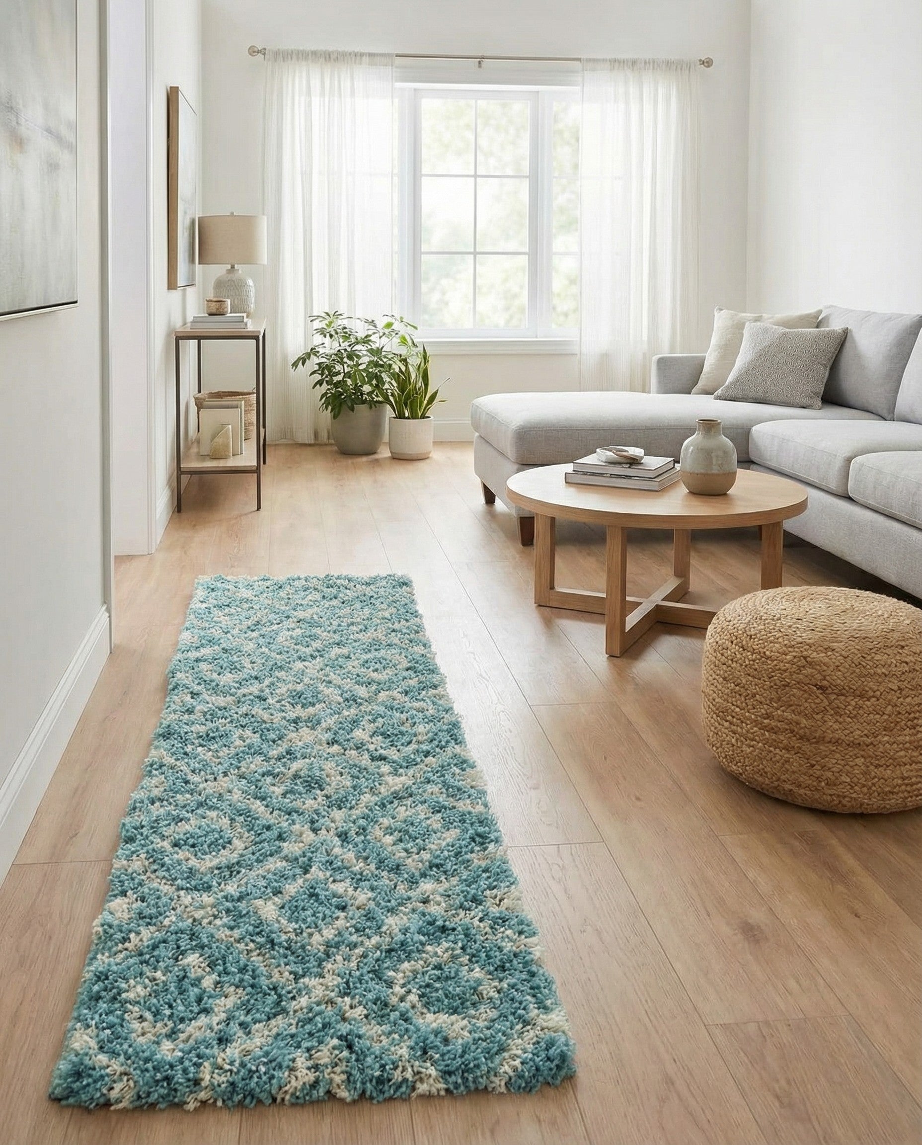 Primary image 2' 7 x 12' Trellis Shag Runner Rug