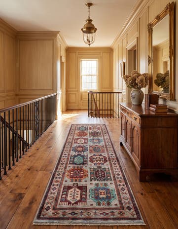 2' 8 x 9' 3 Hand Knotted Ariana Ziegler Runner Rug