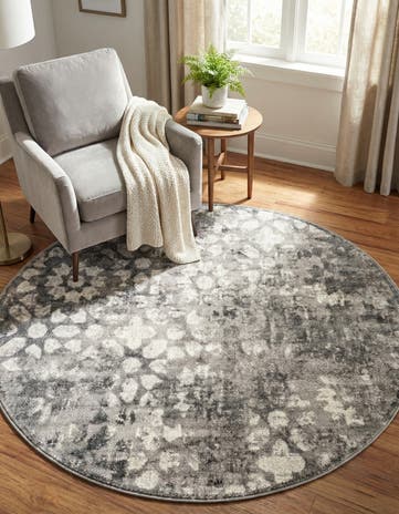 Dark Gray Monte Carlo Round Rug