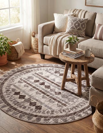 Ivory Grand Tradition Round Rug