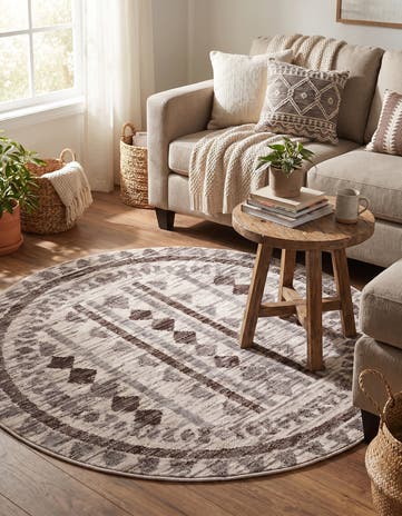 Ivory Grand Tradition Round Rug
