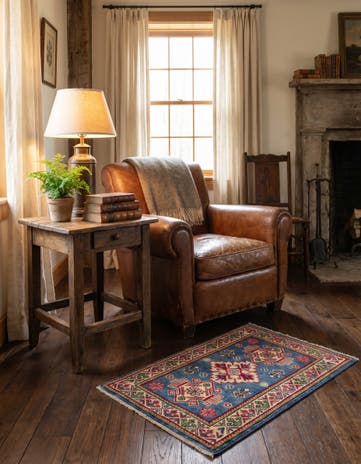 1' 11 x 2' 10 Hand Knotted Kazak Rug