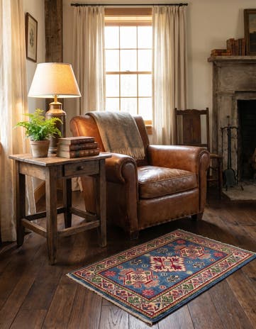1' 11 x 2' 10 Hand Knotted Kazak Rug