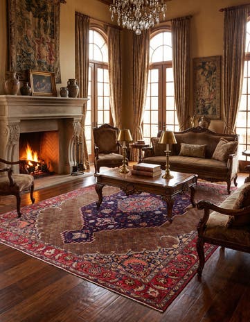 6' 8 x 9' 5 Tabriz Wool Rug