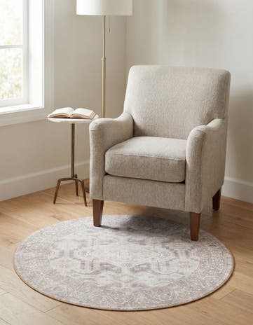 3' 6 x 3' 6 Washable Timeless Round Rug