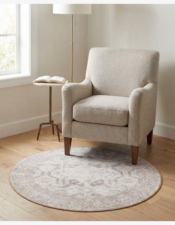 3' 6 x 3' 6 Washable Timeless Round Rug