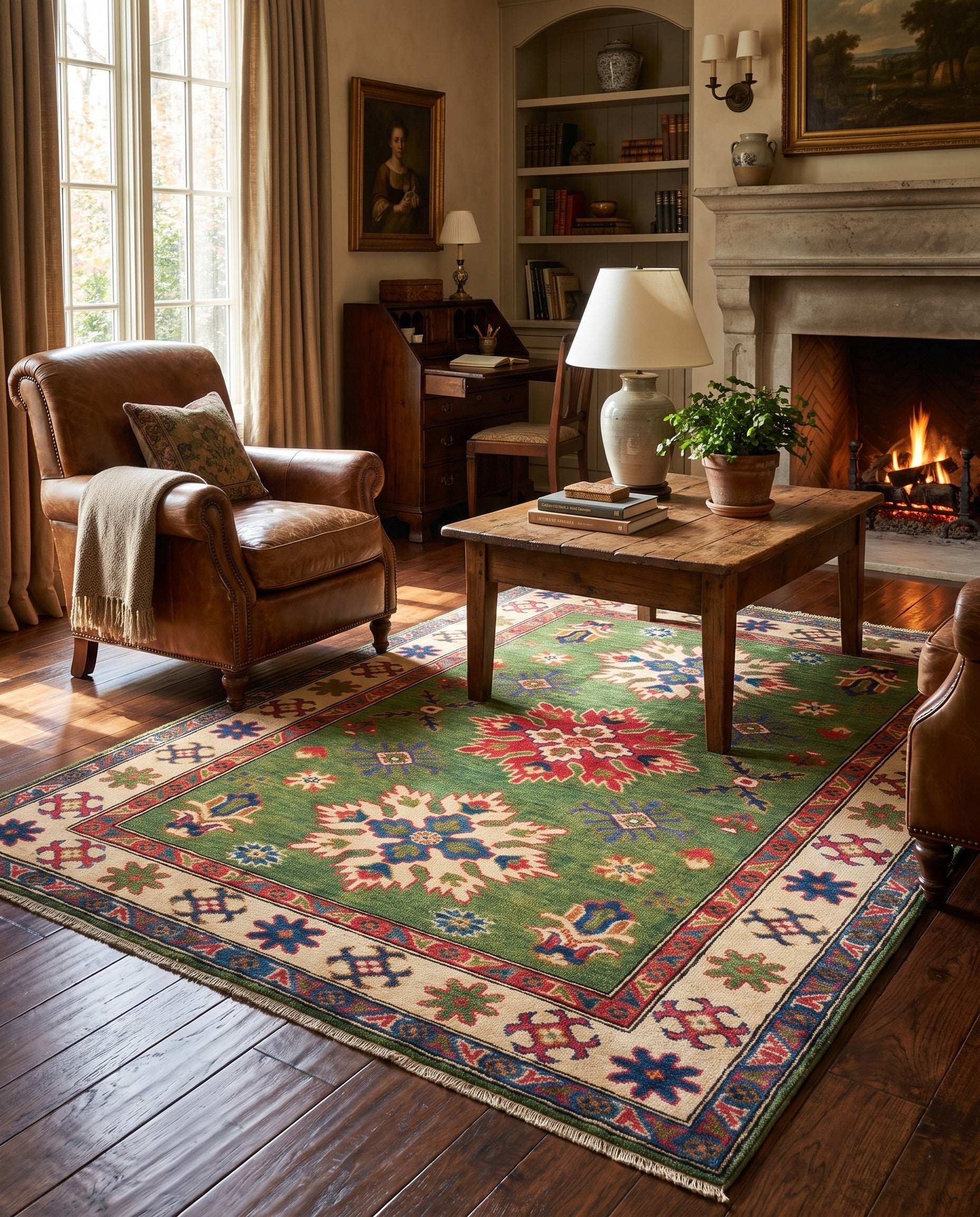 4' 1 x 6' Hand Knotted Kazak Rug