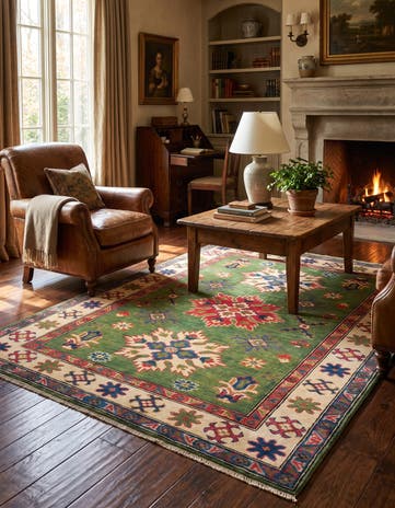 4' 1 x 6' Hand Knotted Kazak Rug
