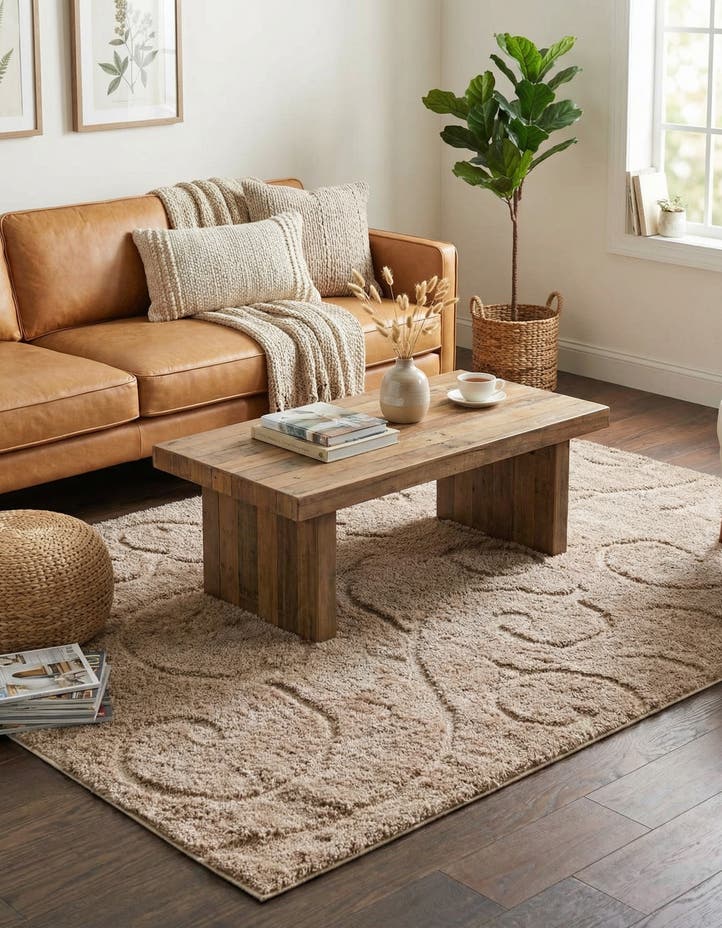 5' x 8' Botanical Shag Rug