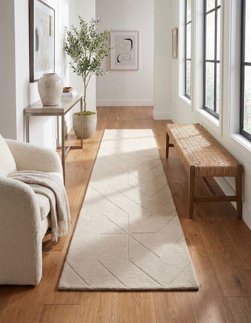 2' 7 x 12' WoolCraft Geometric Runner Rug