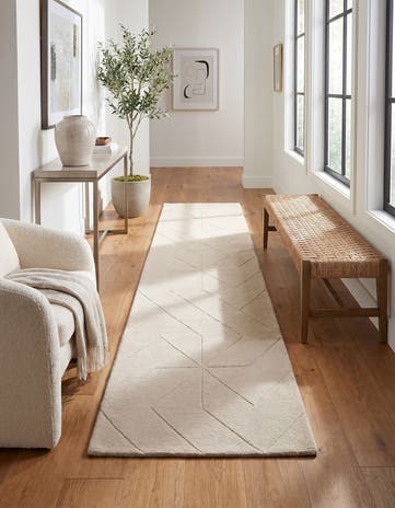 2' 7 x 12' WoolCraft Geometric Runner Rug