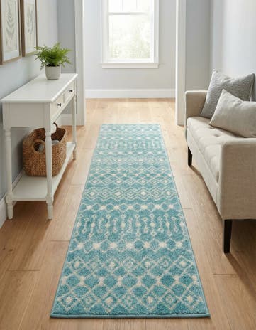 2' x 7' Moroccan Trellis Runner Rug