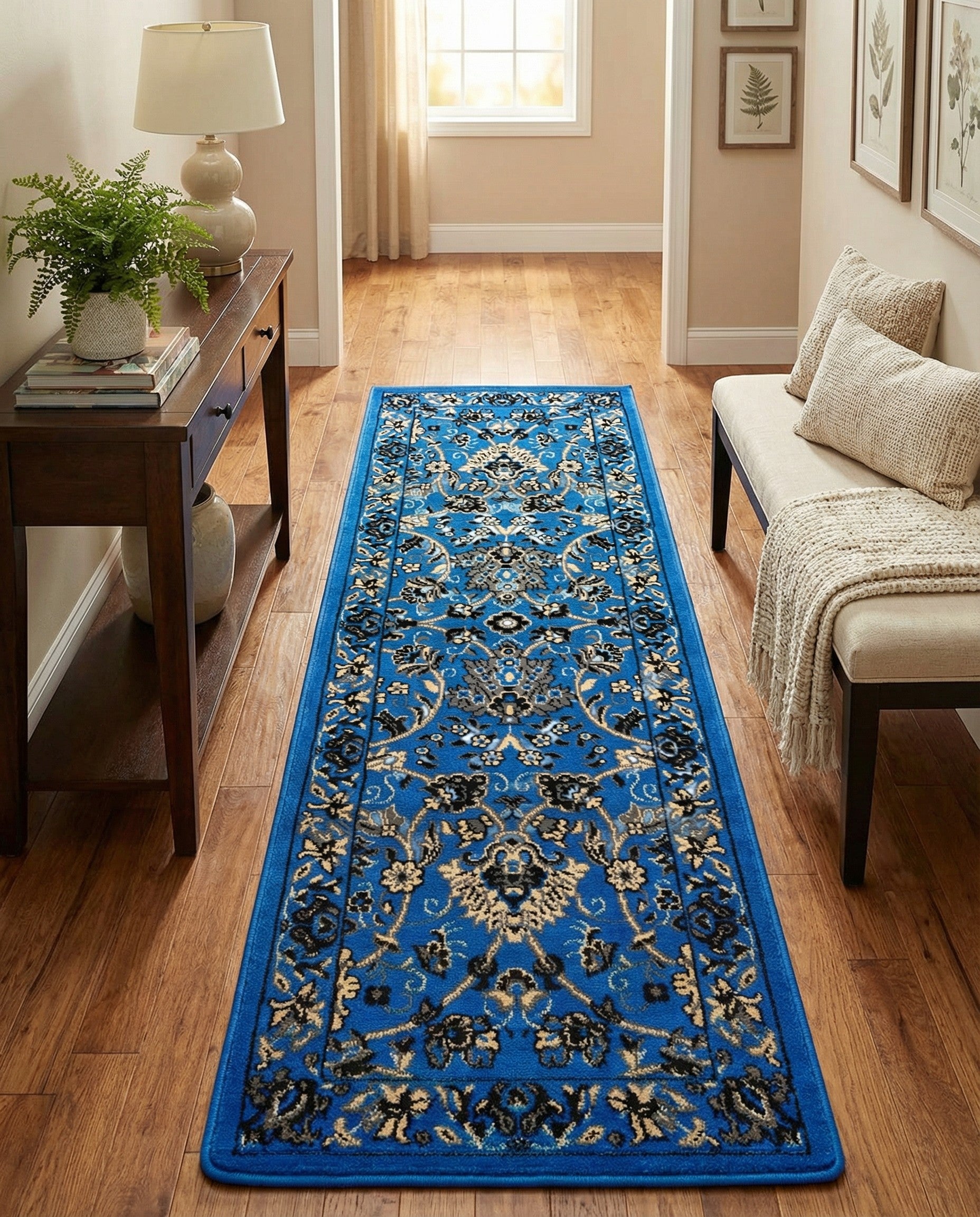 2' x 6' Kashan Design Runner Rug