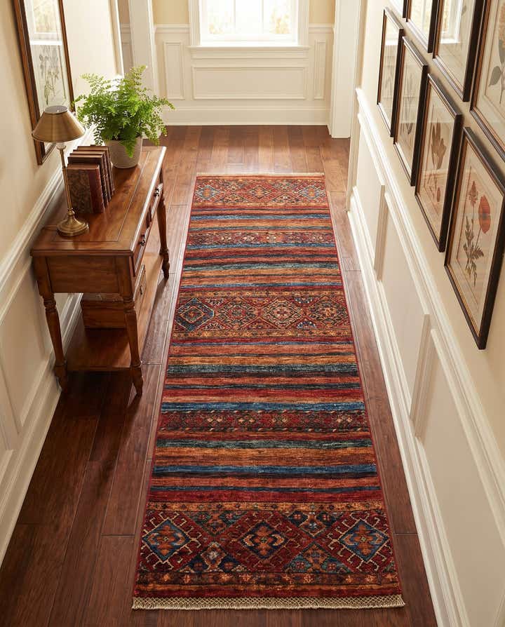 60cm x 190cm Hand Knotted Kazak Runner Rug