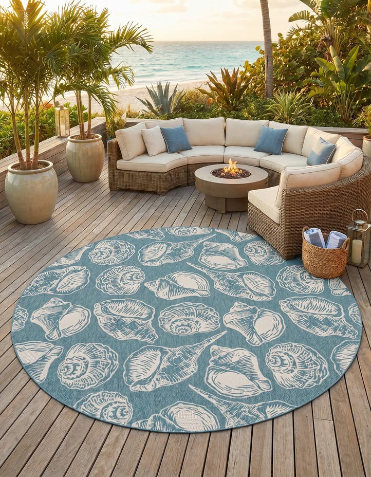 12' x 12' Easy-Clean Coastal Indoor / Outdoo...