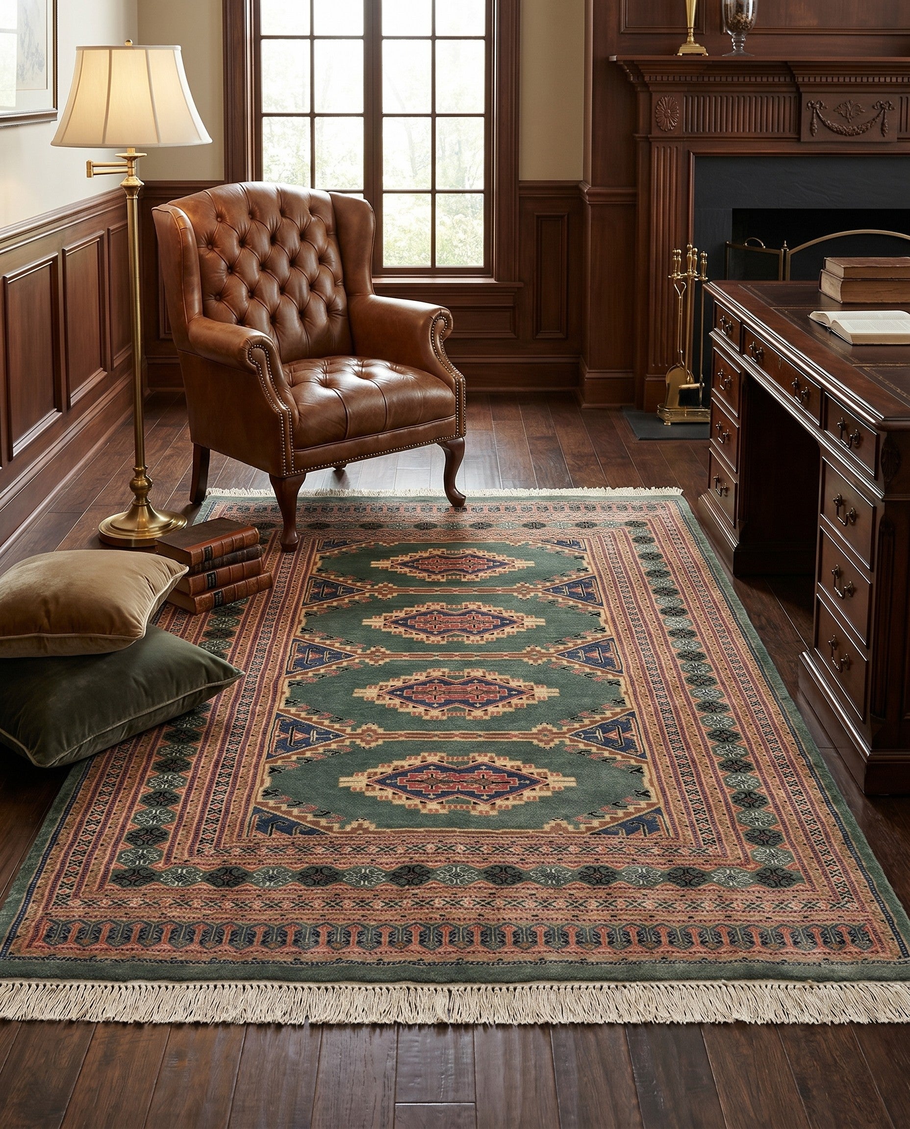 4' 2 x 5' 6 Hand Knotted Bokhara Oriental Rug