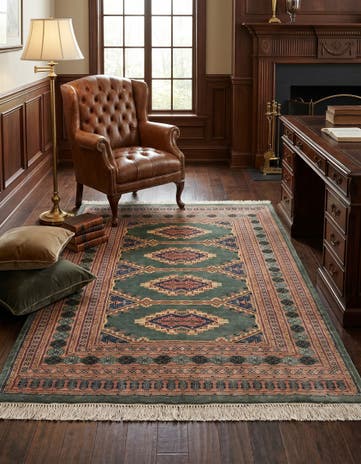 4' 2 x 5' 6 Hand Knotted Bokhara Oriental Rug