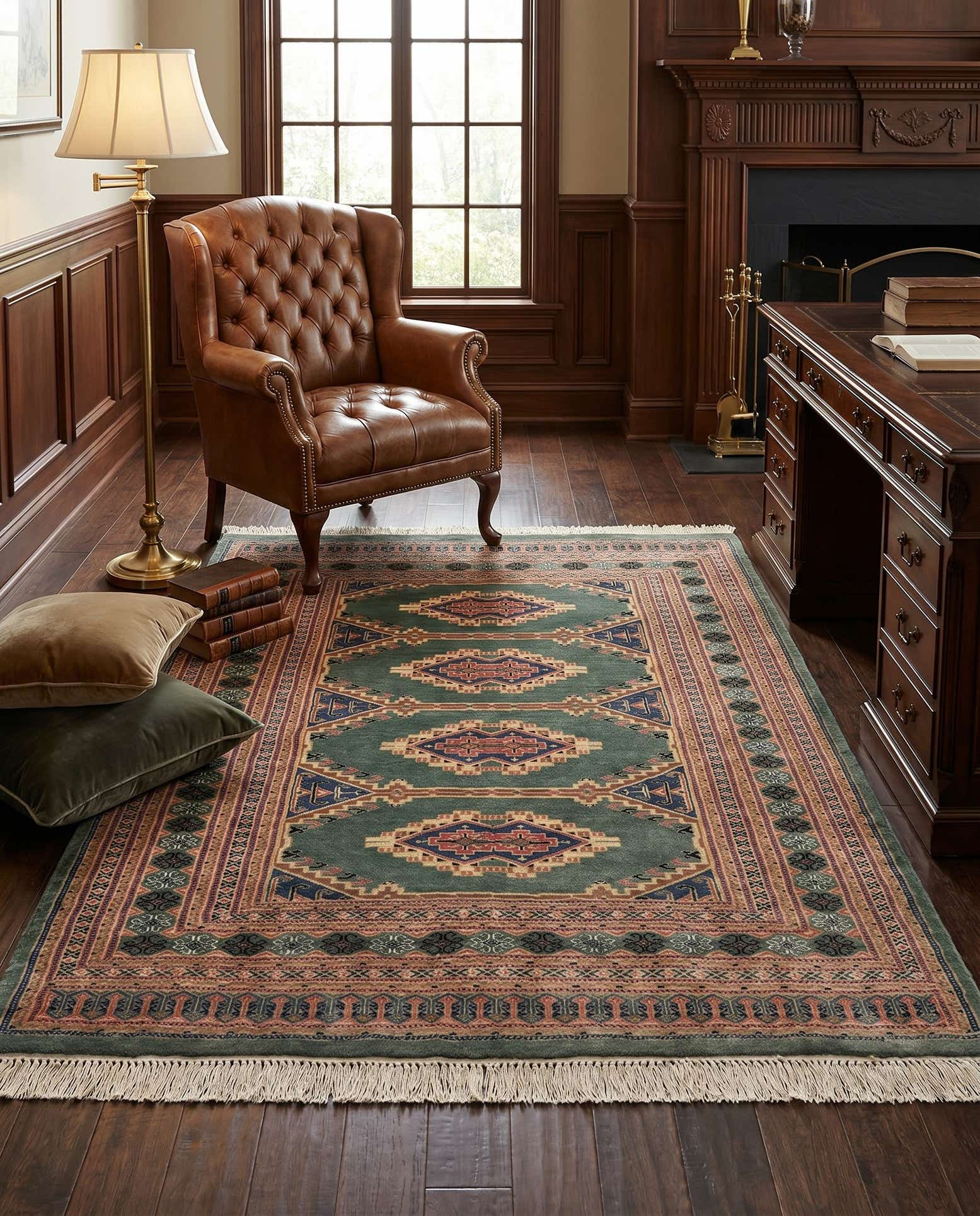 4' 2 x 5' 6 Hand Knotted Bokhara Oriental Rug