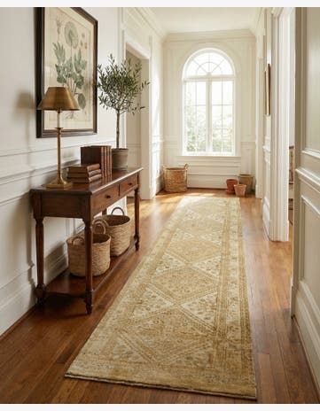 2' 5 x 12' 9 Hand Knotted Oushak Wool Runner Rug