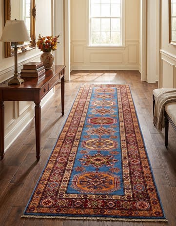 2' 8 x 10' Hand Knotted Kazak Runner Rug