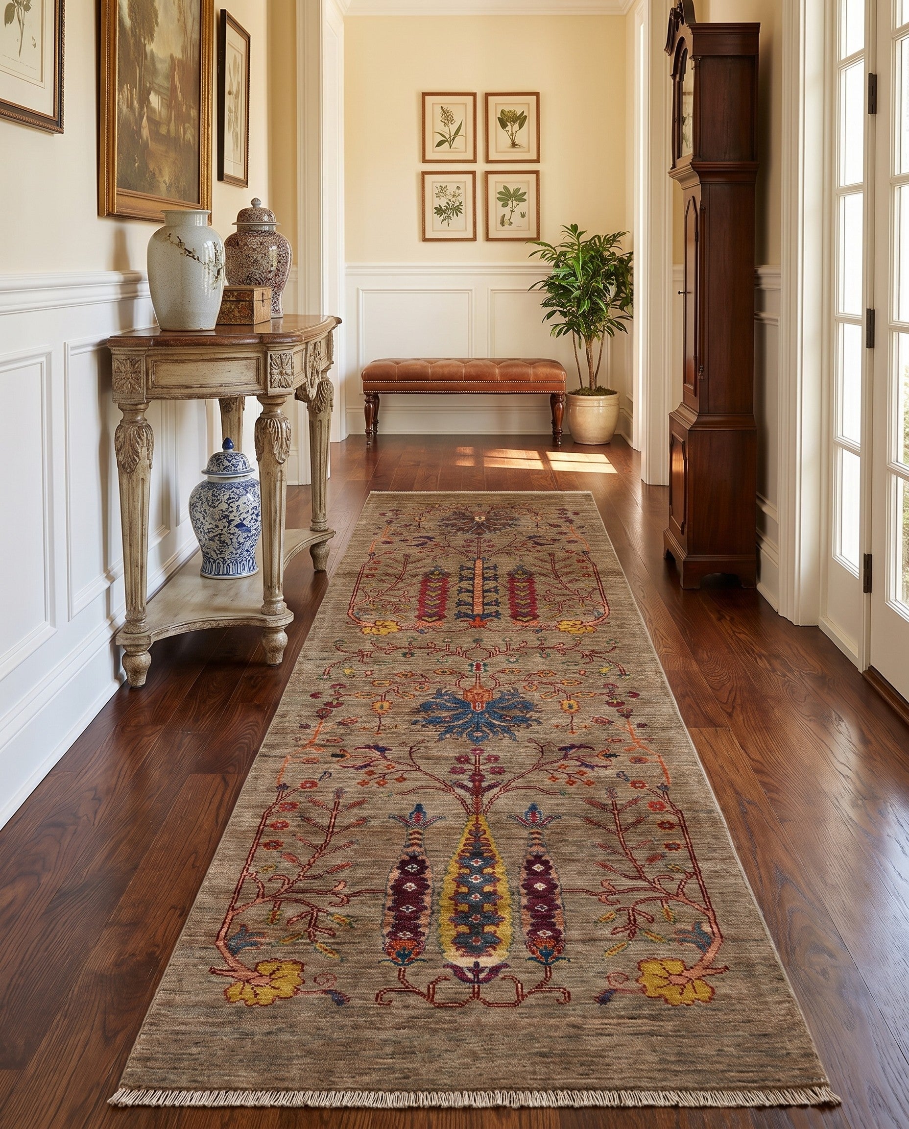 2' 7 x 8' 3 Hand Knotted Ariana Ziegler Runner Rug