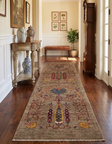 2' 7 x 8' 3 Hand Knotted Ariana Ziegler Runner Rug