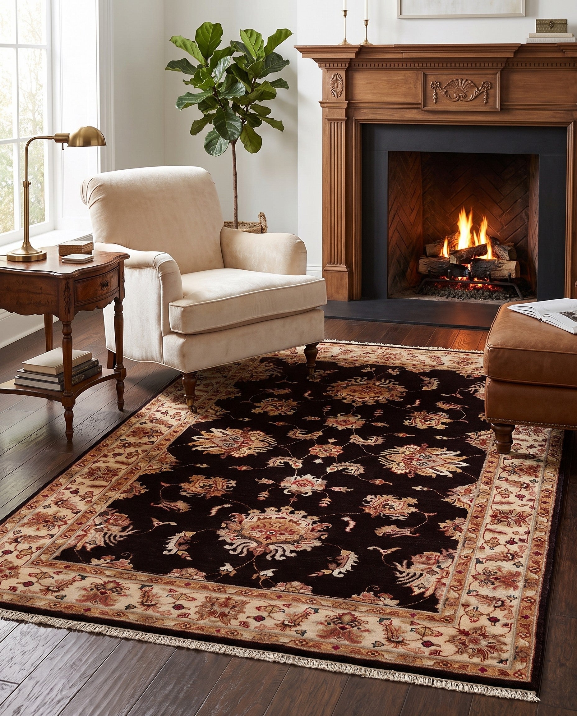 4' x 6' 2 Hand Knotted Peshawar Ziegler Rug