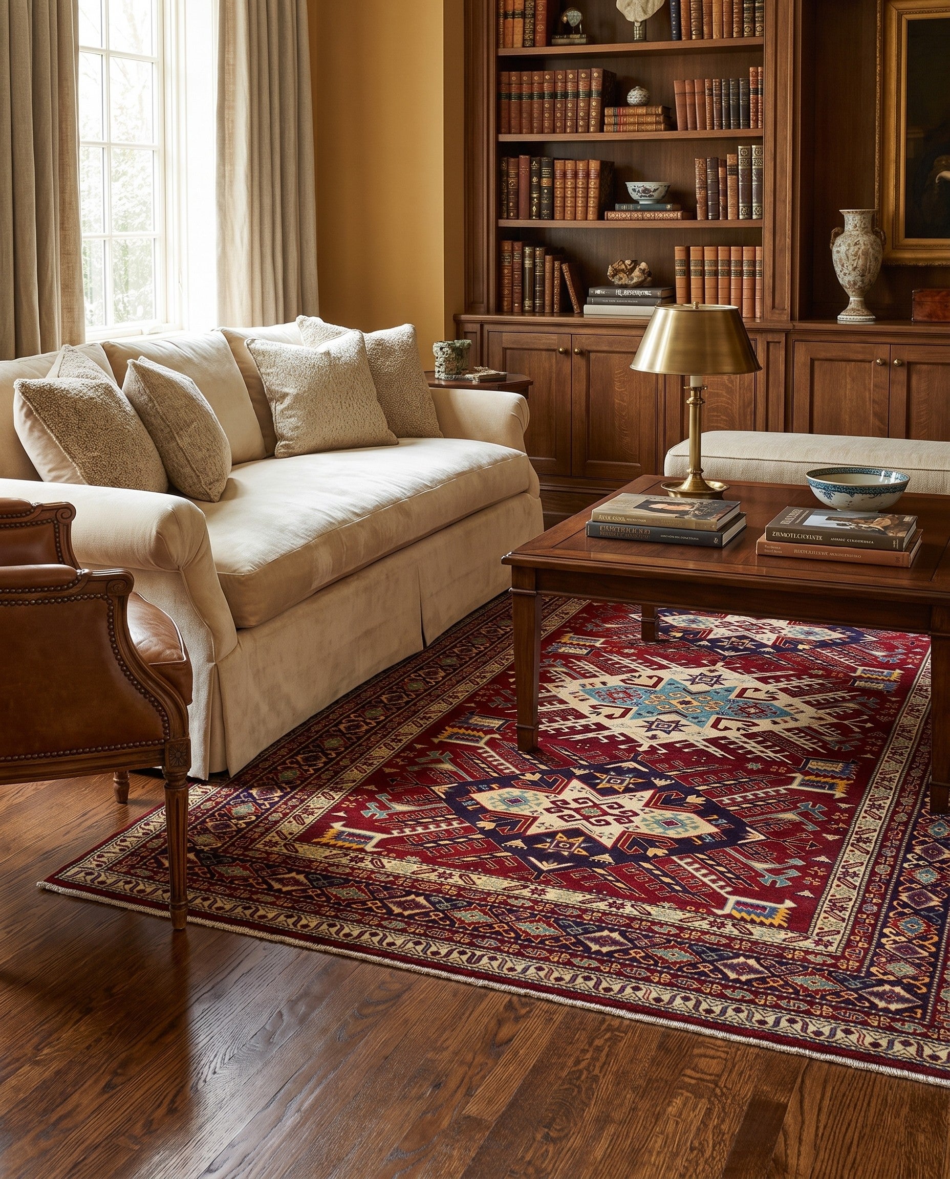5' 10 x 8' 10 Hand Knotted Shirvan Rug