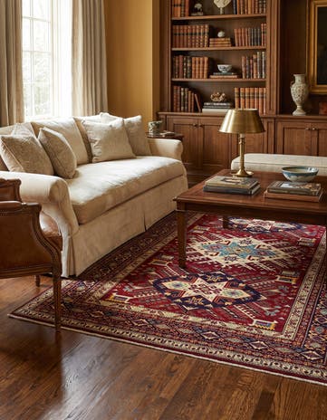 5' 10 x 8' 10 Hand Knotted Shirvan Rug