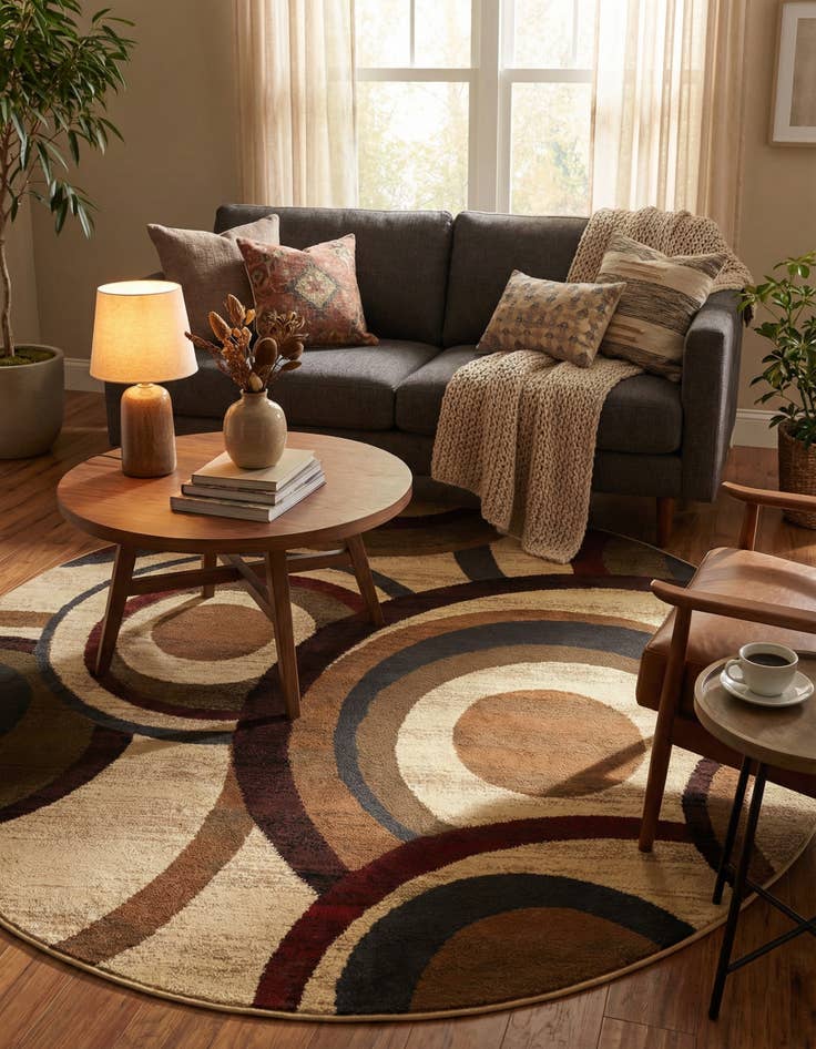 Detail image of 7' 10 x 7' 10 Cafe Round Rug