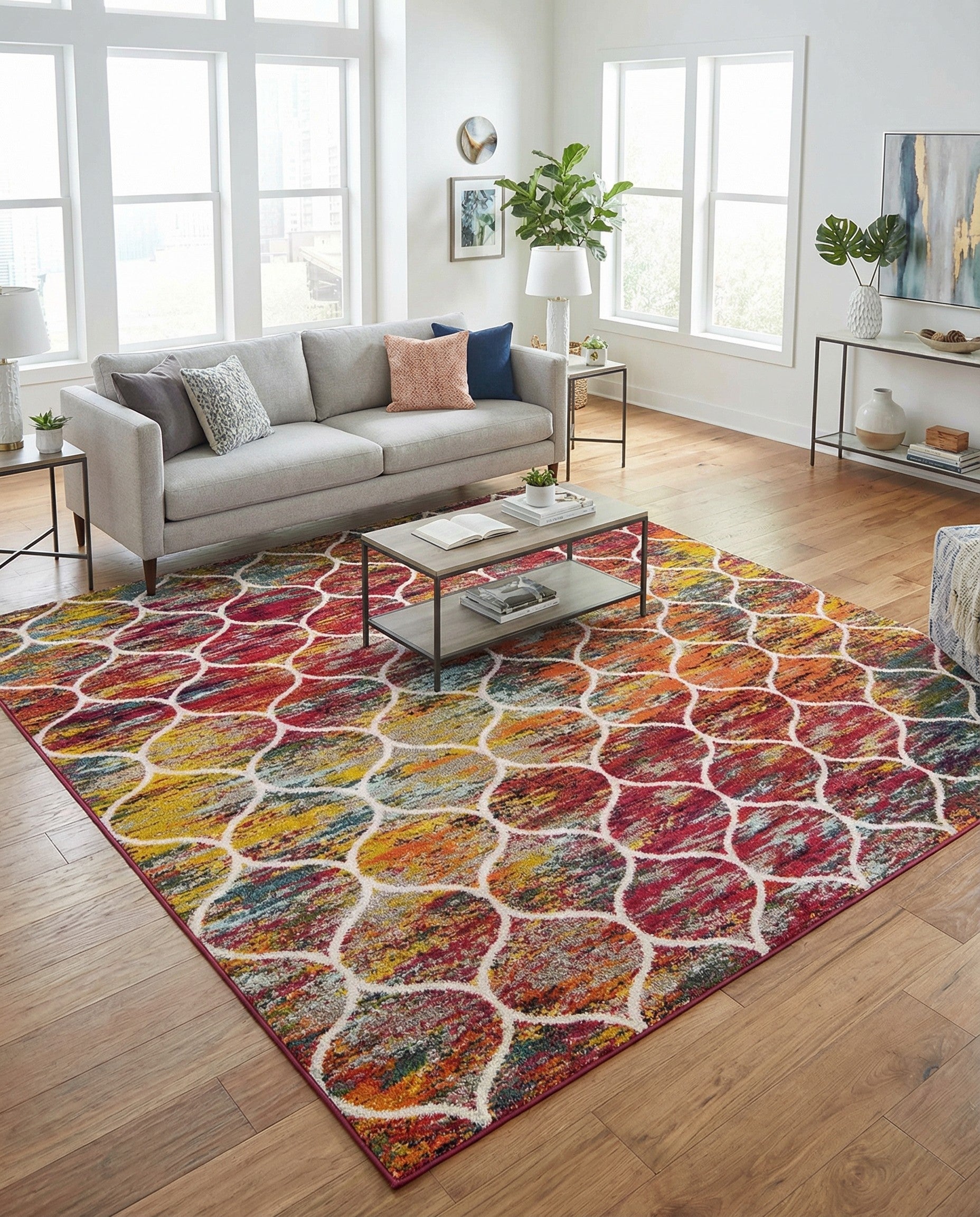 10' x 10' Trellis Frieze Square Rug