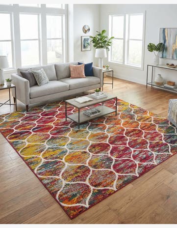 10' x 10' Trellis Frieze Square Rug