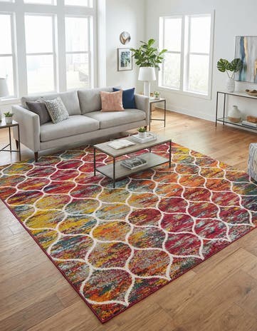10' x 10' Trellis Frieze Square Rug