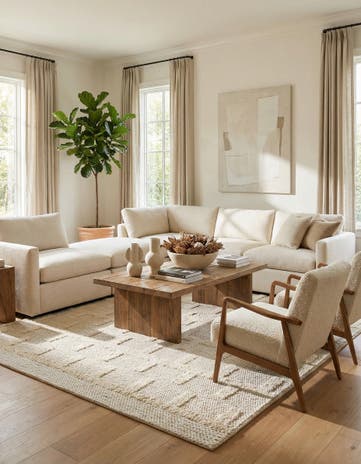7' 10 x 10' Hand Woven Lana New Zealand Wool Rug