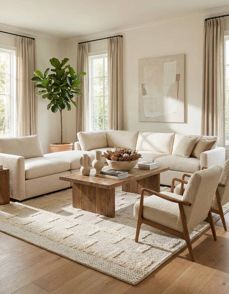 Detail image of 7' 10 x 10' Hand Woven Lana New Zealand Wool Rug