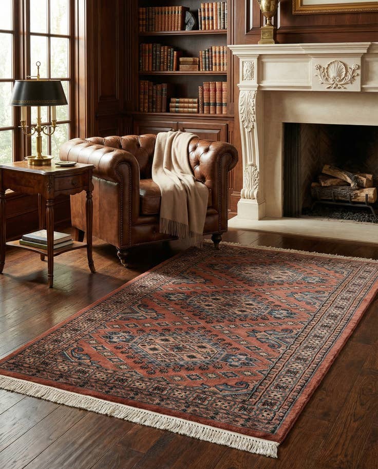 Detail image of 3' 2 x 5' 5 Hand Knotted Bokhara Wool Rug