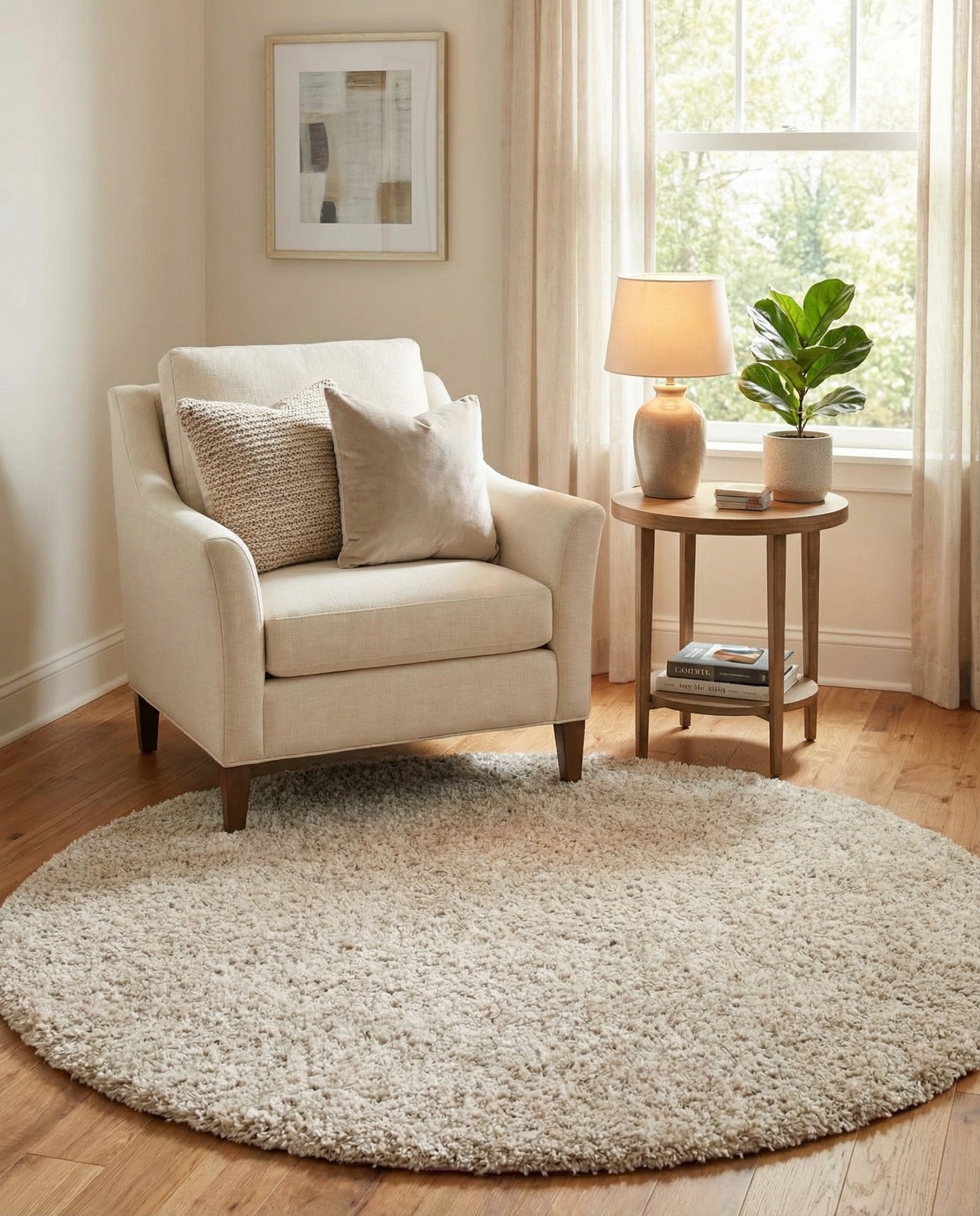 7' x 7' Athena Shag Round Rug